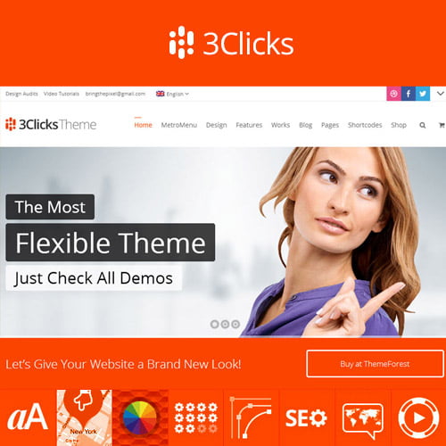 3Clicks | Responsive Multi-Purpose WordPress Theme