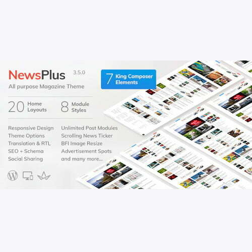 NewsPlus – News and Magazine WordPress theme