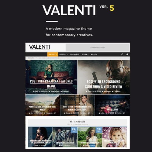 Valenti – WordPress HD Review Magazine News Theme