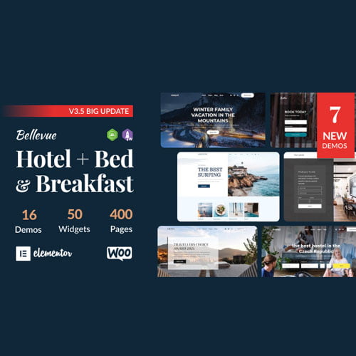 Hotel + Bed and Breakfast Booking Calendar Theme | Bellevue